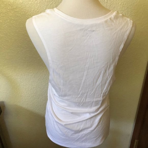 Pure Barre White Sleeveless Tank Top Workout Tee : Medium - Picture 3 of 5